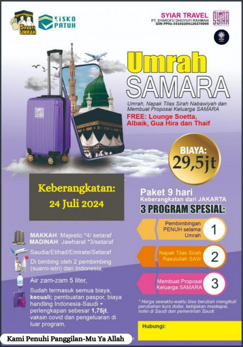 Umroh Samara 24 Juli 09 Hari Start Jakarta