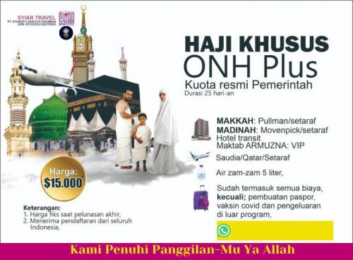 Haji Khusus ONH Plus Resmi Pemerintah Durasi 25 Harian
